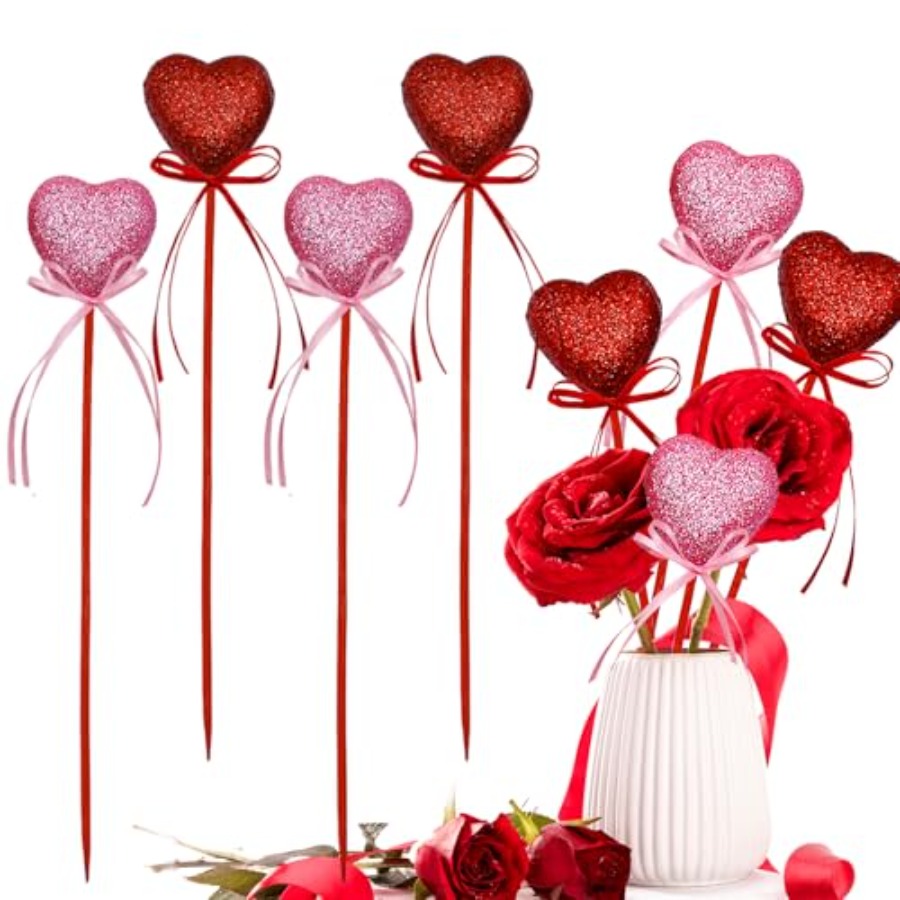 Valentine's Day Glitter Heart  - Centerpiece Stick avis et prix