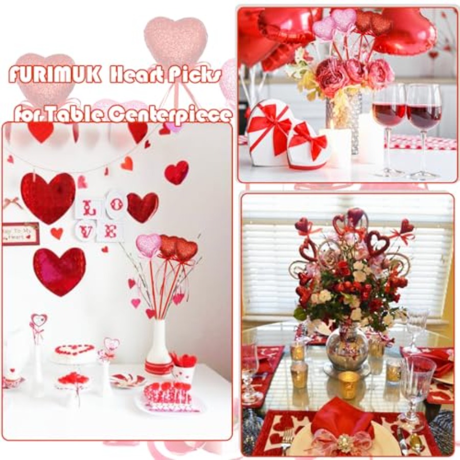 Valentine's Day Glitter Heart  - Centerpiece Stick avis et prix