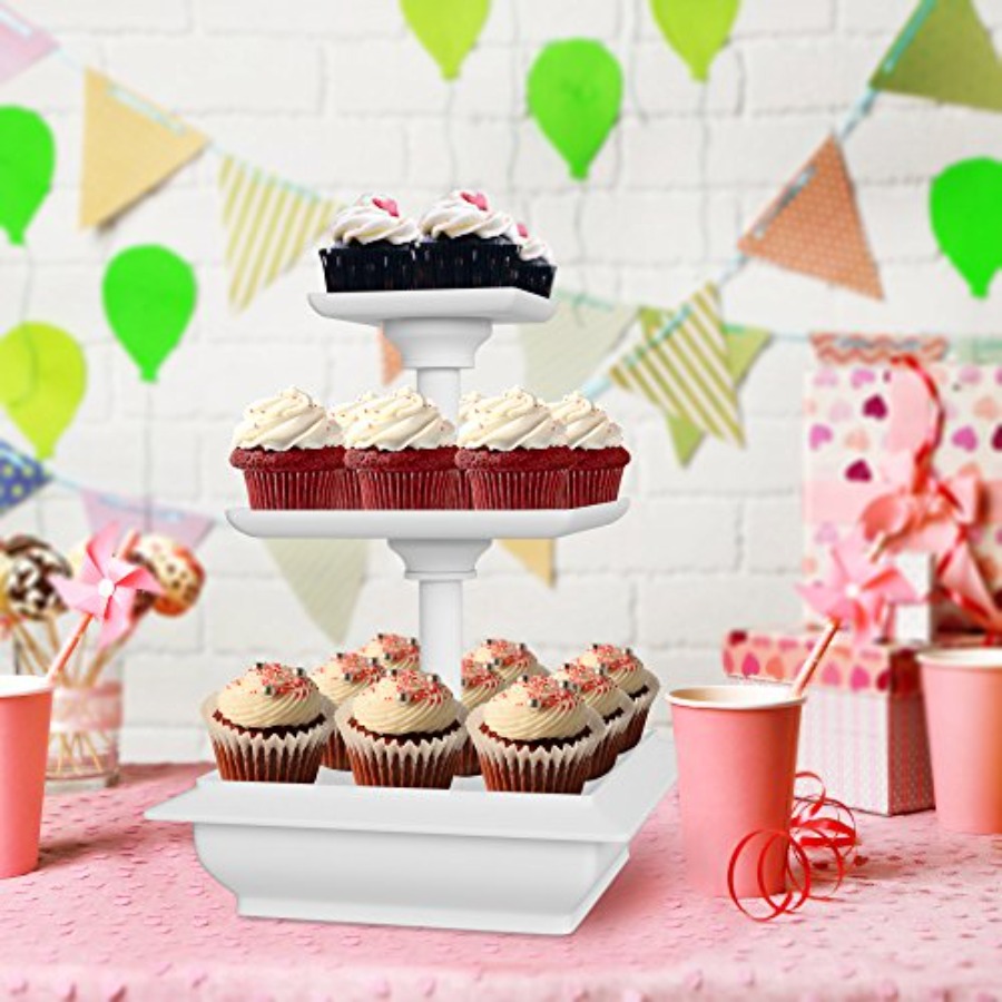 3-Tier Cupcake Stand - Square  - Cupcake Stand Tier avis et prix