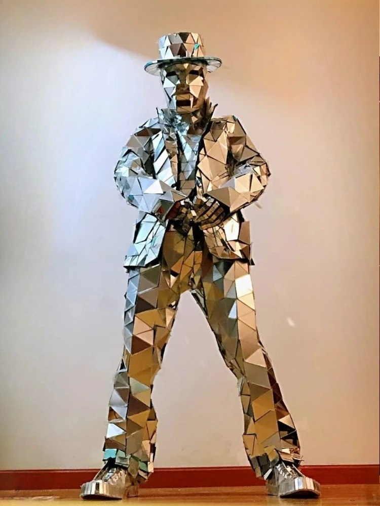 Mirror Man Costume Sliver glas - Event Party Dj avis et prix