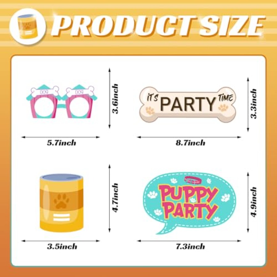 Dog Photo Booth Props - 25 Pcs - Centerpiece Stick avis et prix
