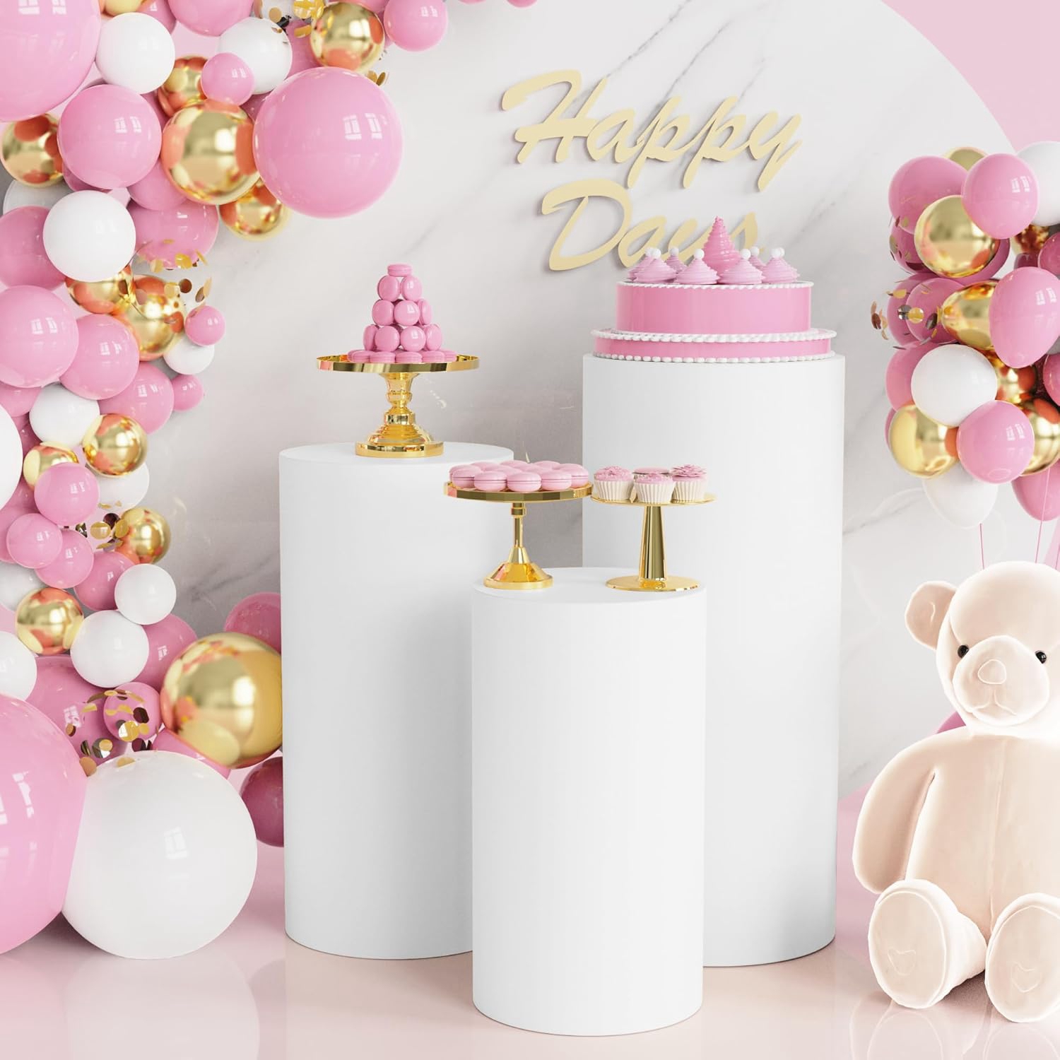 Yeele 1PCS/3PCS/5PCS White Cyl - Dessert Table Backdrop avis et prix