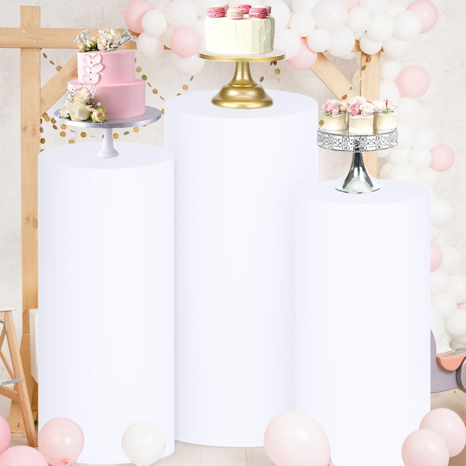 Yeele 1PCS/3PCS/5PCS White Cyl - Dessert Table Backdrop avis et prix