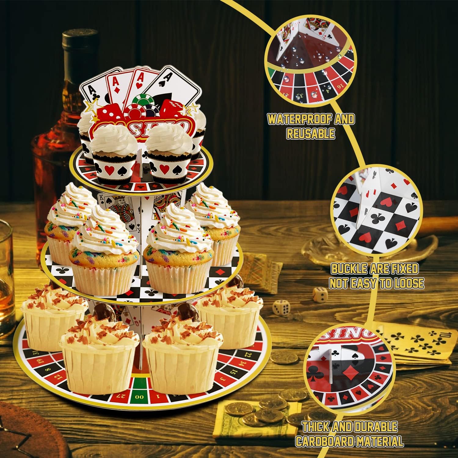 Casino Cupcake Stand 3 Tier fo - Cupcake Stand Tier avis et prix