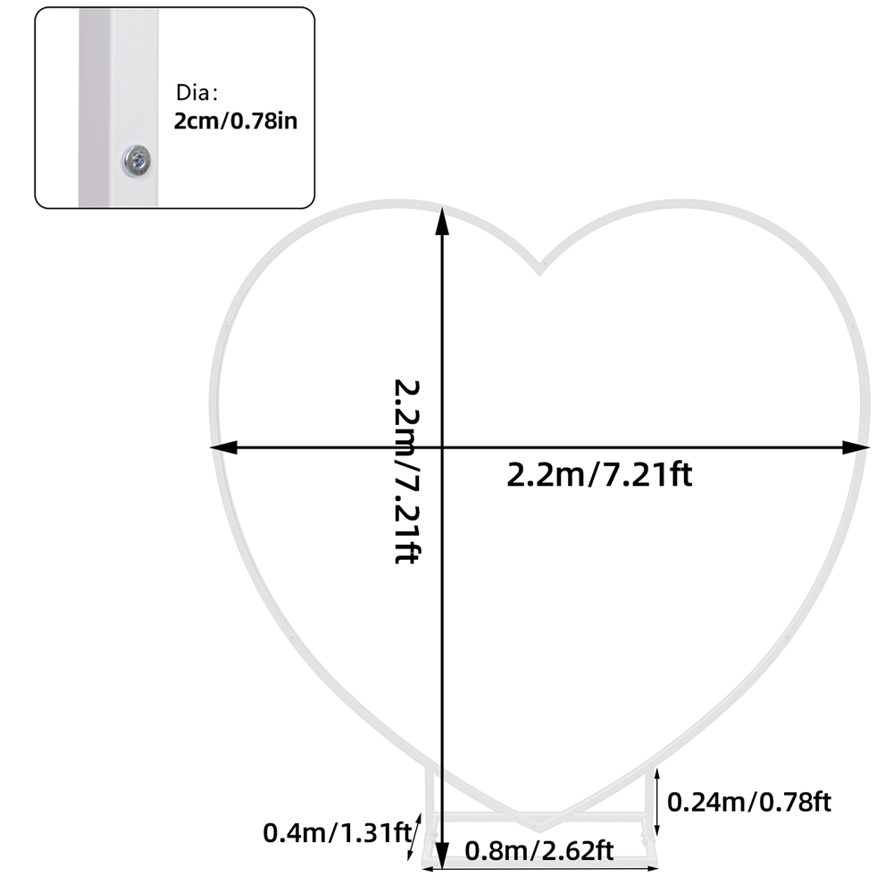 White Heart Shape Balloon Arch - Balloon Arch Kit avis et prix