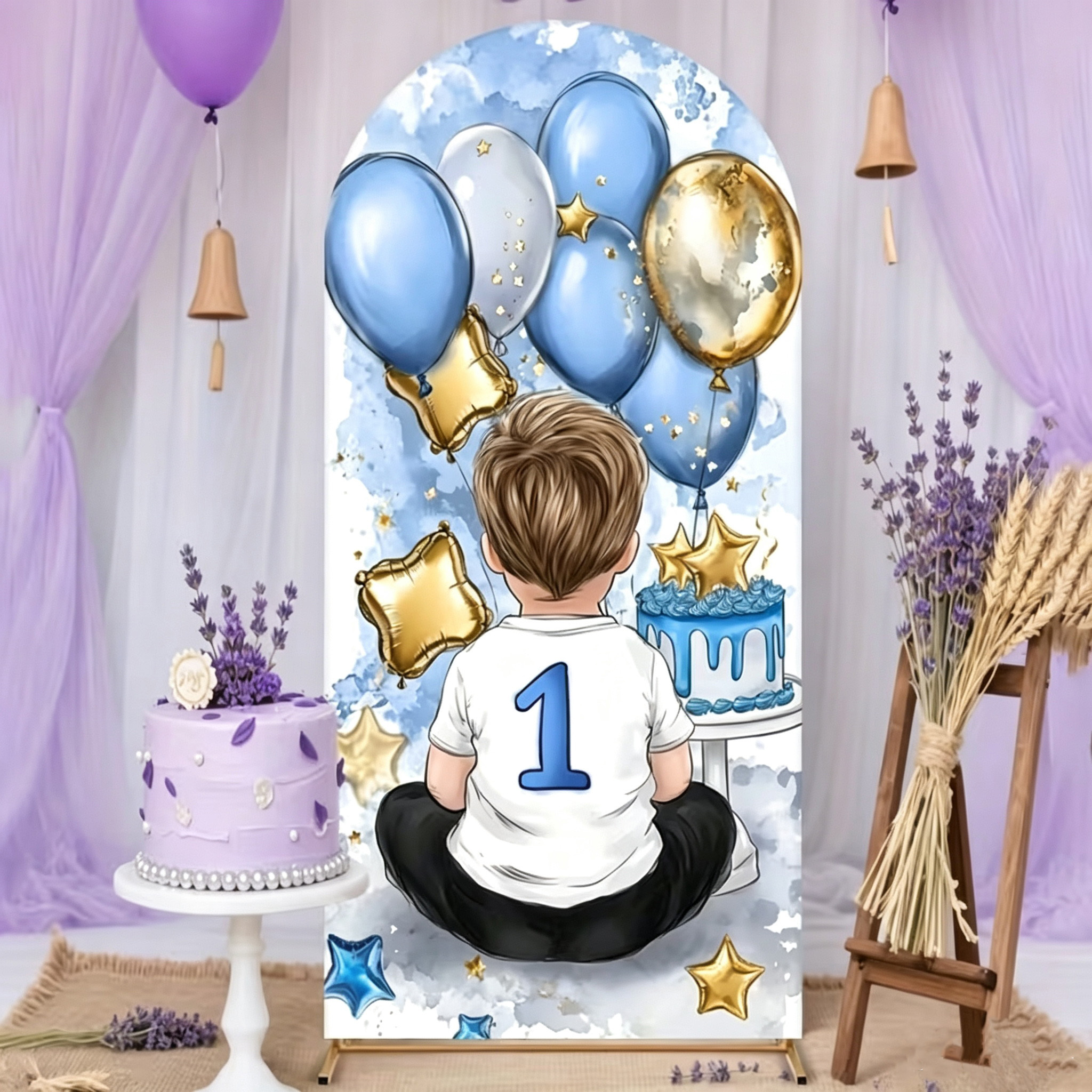 A Little Boy Pattern Arch Back - Dessert Table Backdrop avis et prix