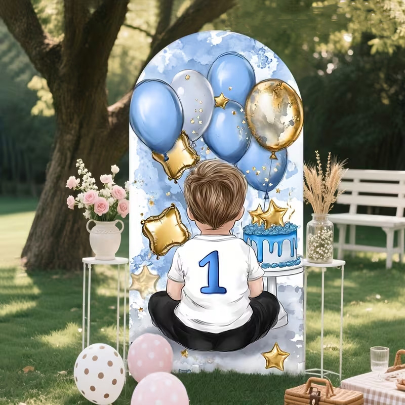 A Little Boy Pattern Arch Back - Dessert Table Backdrop avis et prix