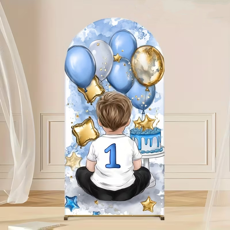 A Little Boy Pattern Arch Back - Dessert Table Backdrop avis et prix