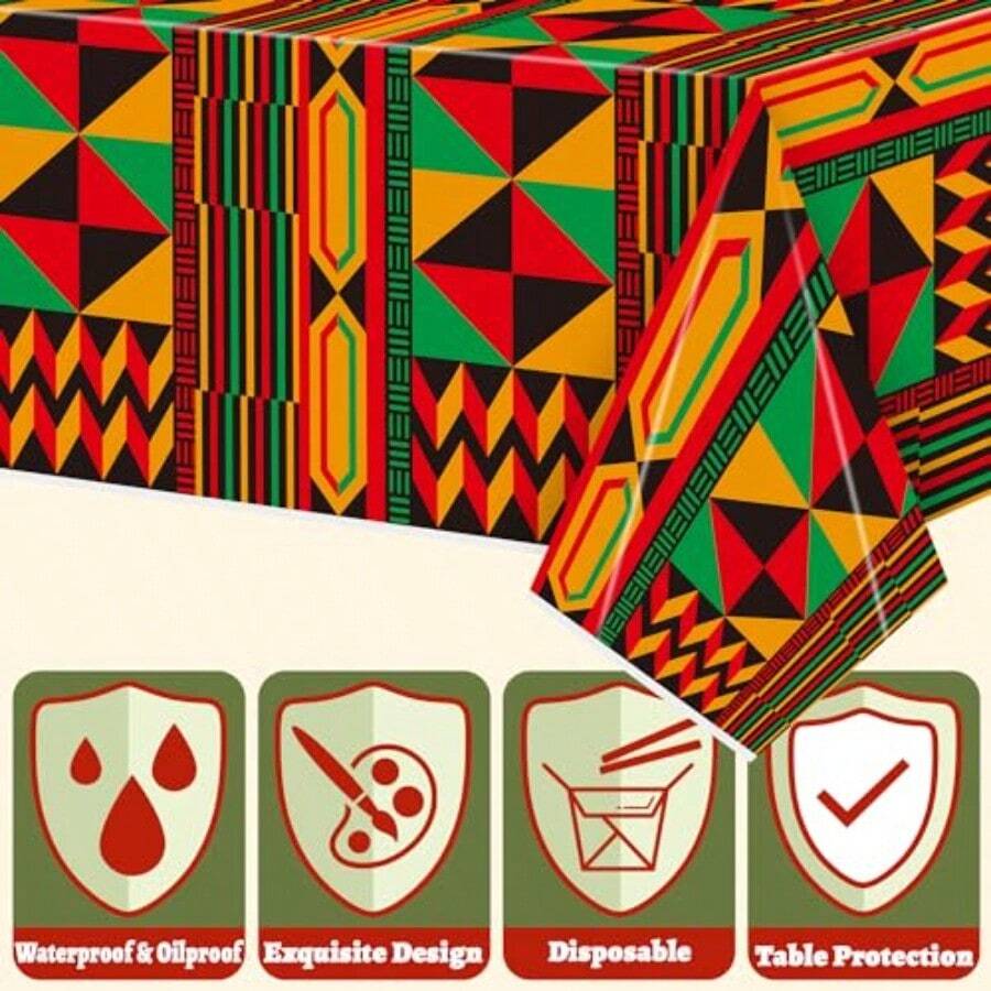 3 Packs African Print Disposab - Table Cloth Disposable avis et prix