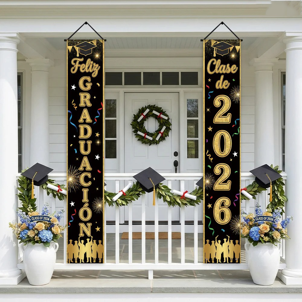 Feliz Graduacion Class of 2026 - Party Banner Gold avis et prix