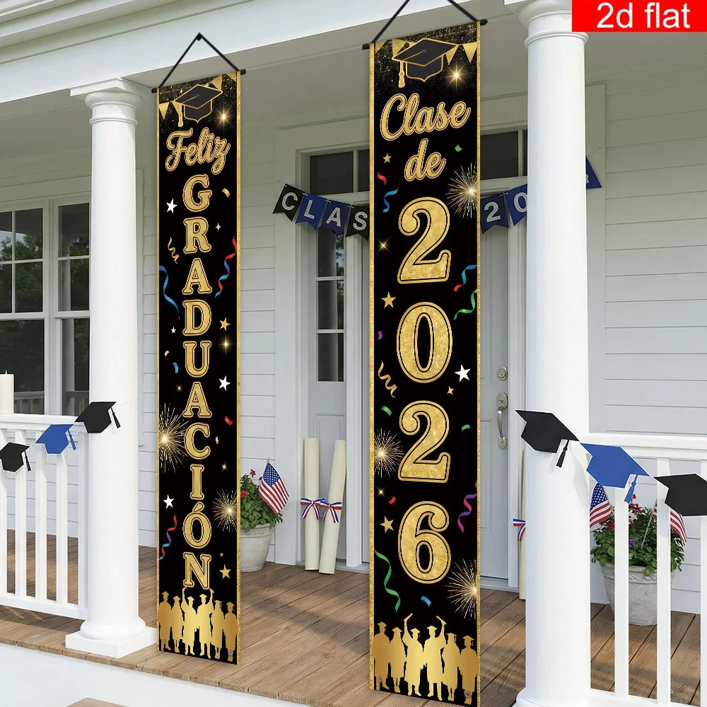 Feliz Graduacion Class of 2026 - Party Banner Gold avis et prix