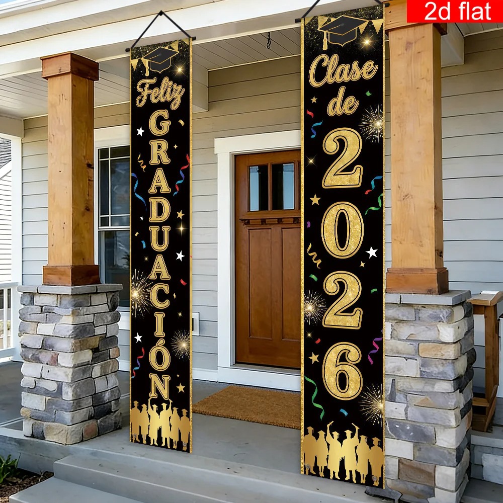 Feliz Graduacion Class of 2026 - Party Banner Gold avis et prix