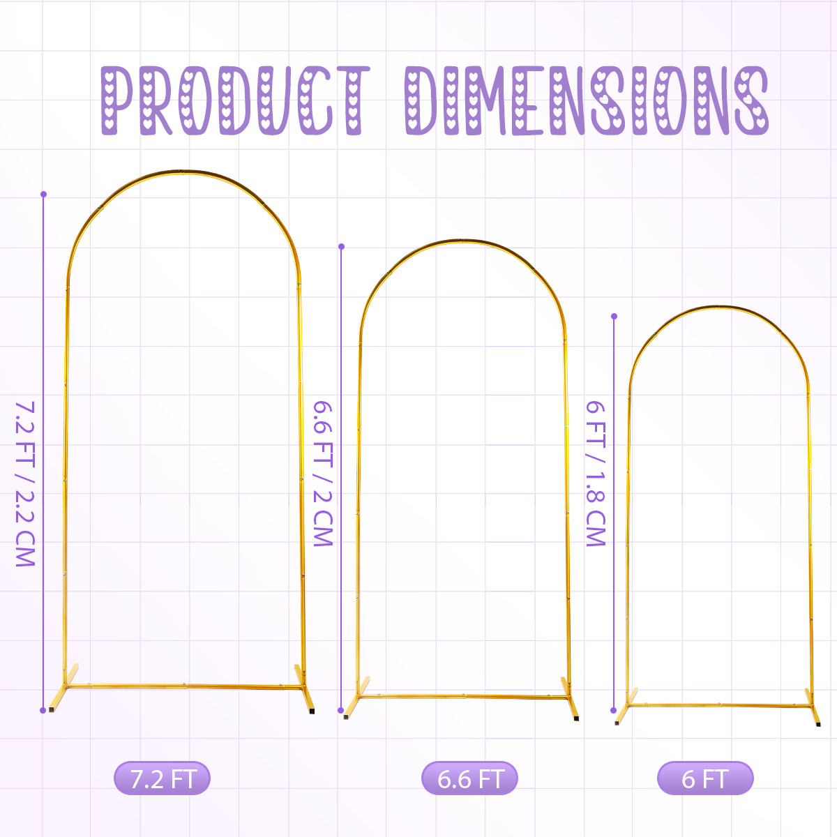 3Pack Golden Metal Arch Kits,  - Balloon Arch Kit avis et prix
