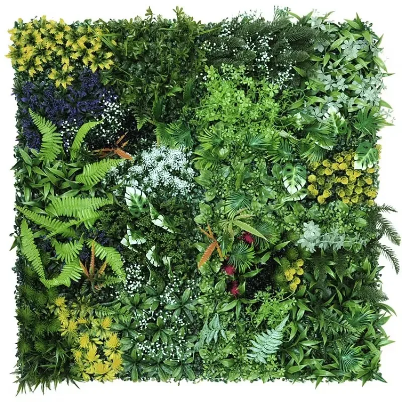 50x50cm 3d Artificial Plant Pa - Flower Wall Panel avis et prix