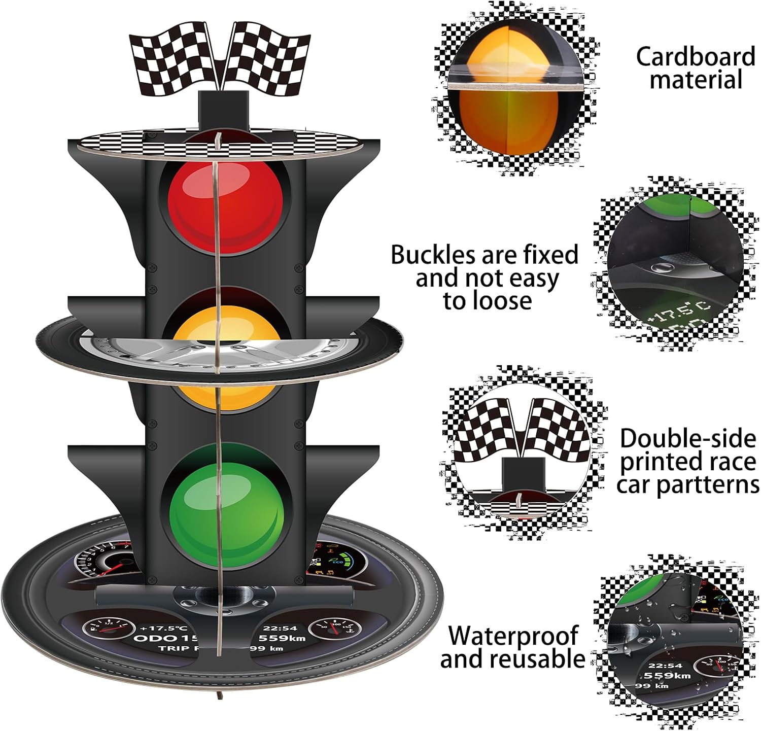 3-Tier Race Car Cupcake Stand, - Cupcake Stand Tier avis et prix