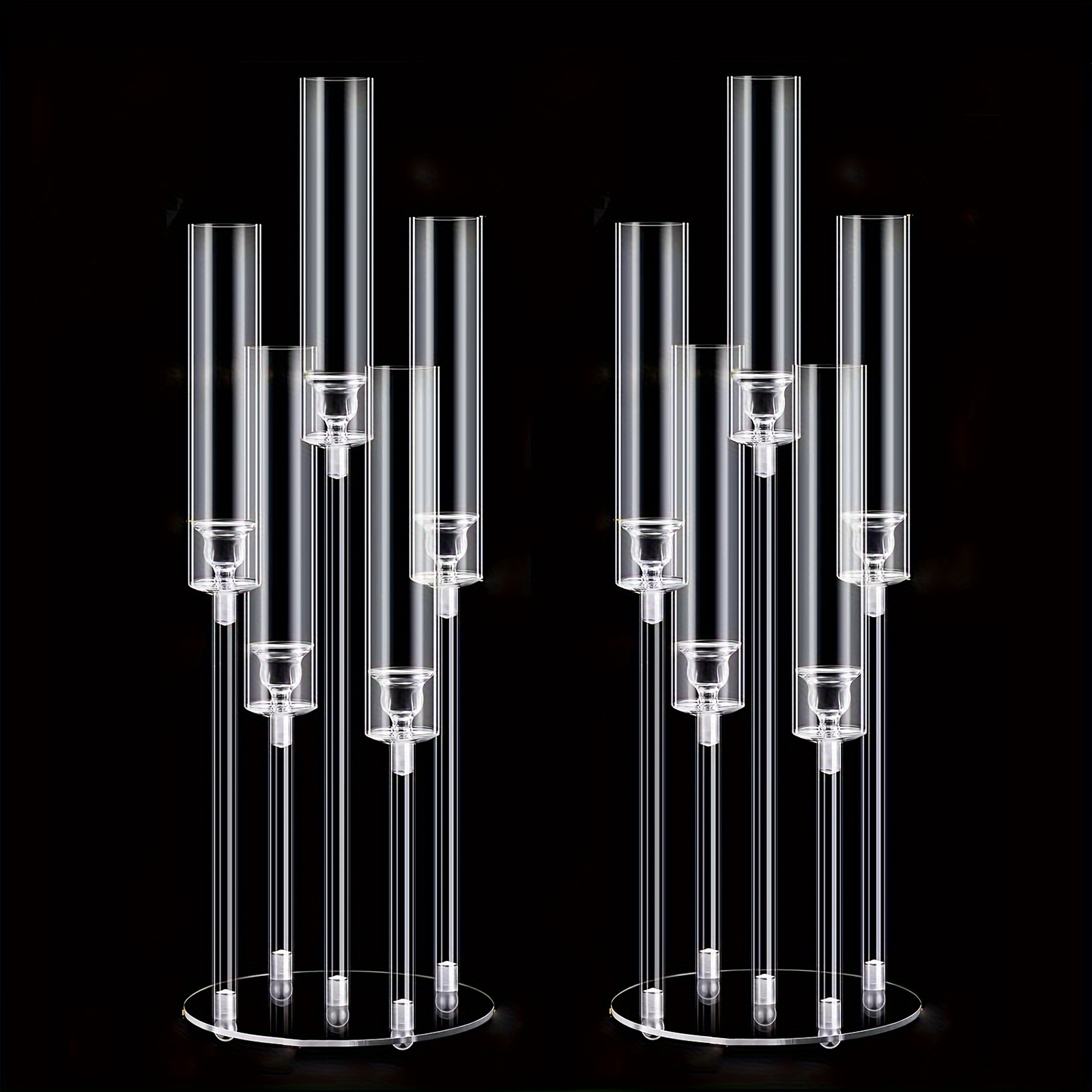 2pcs Elegant Clear Acrylic Can - Centerpiece Stick avis et prix