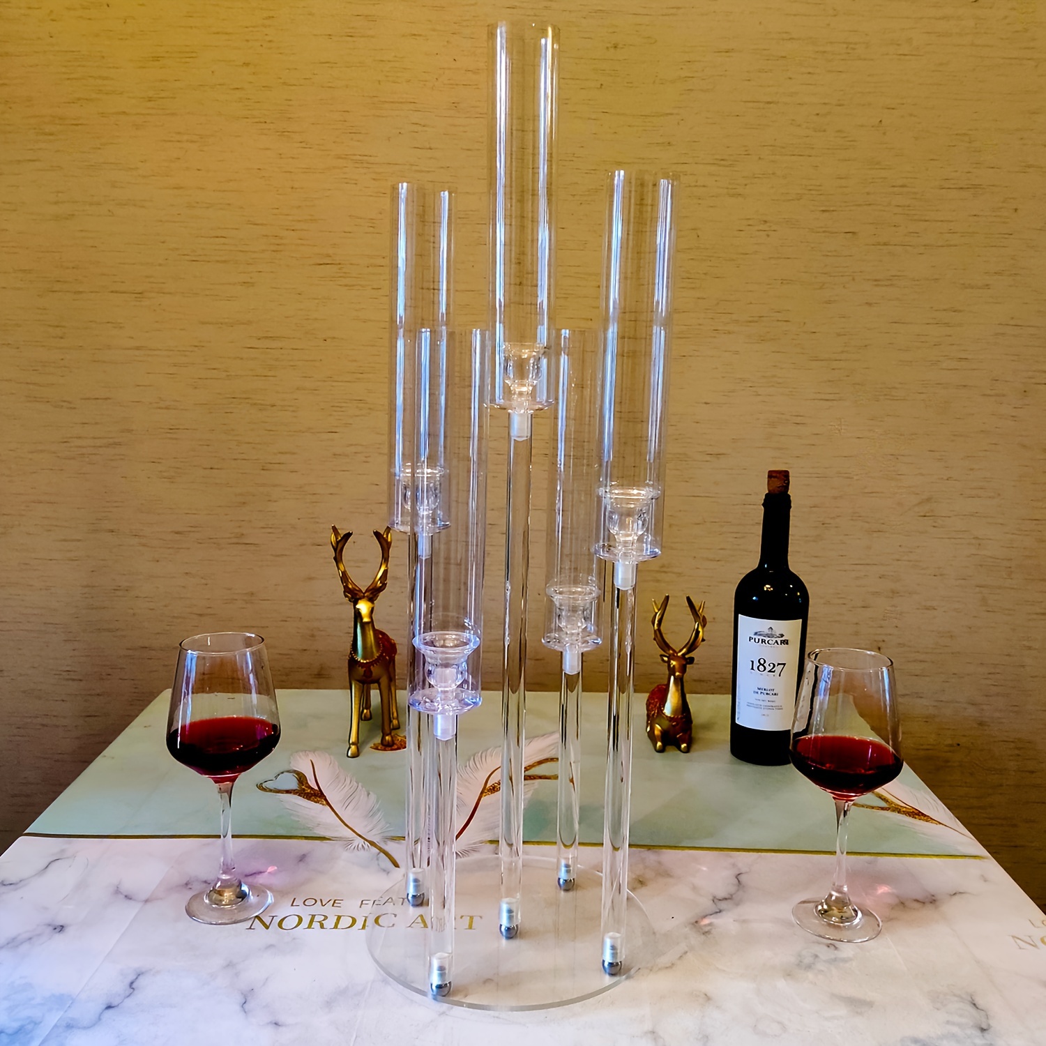 2pcs Elegant Clear Acrylic Can - Centerpiece Stick avis et prix