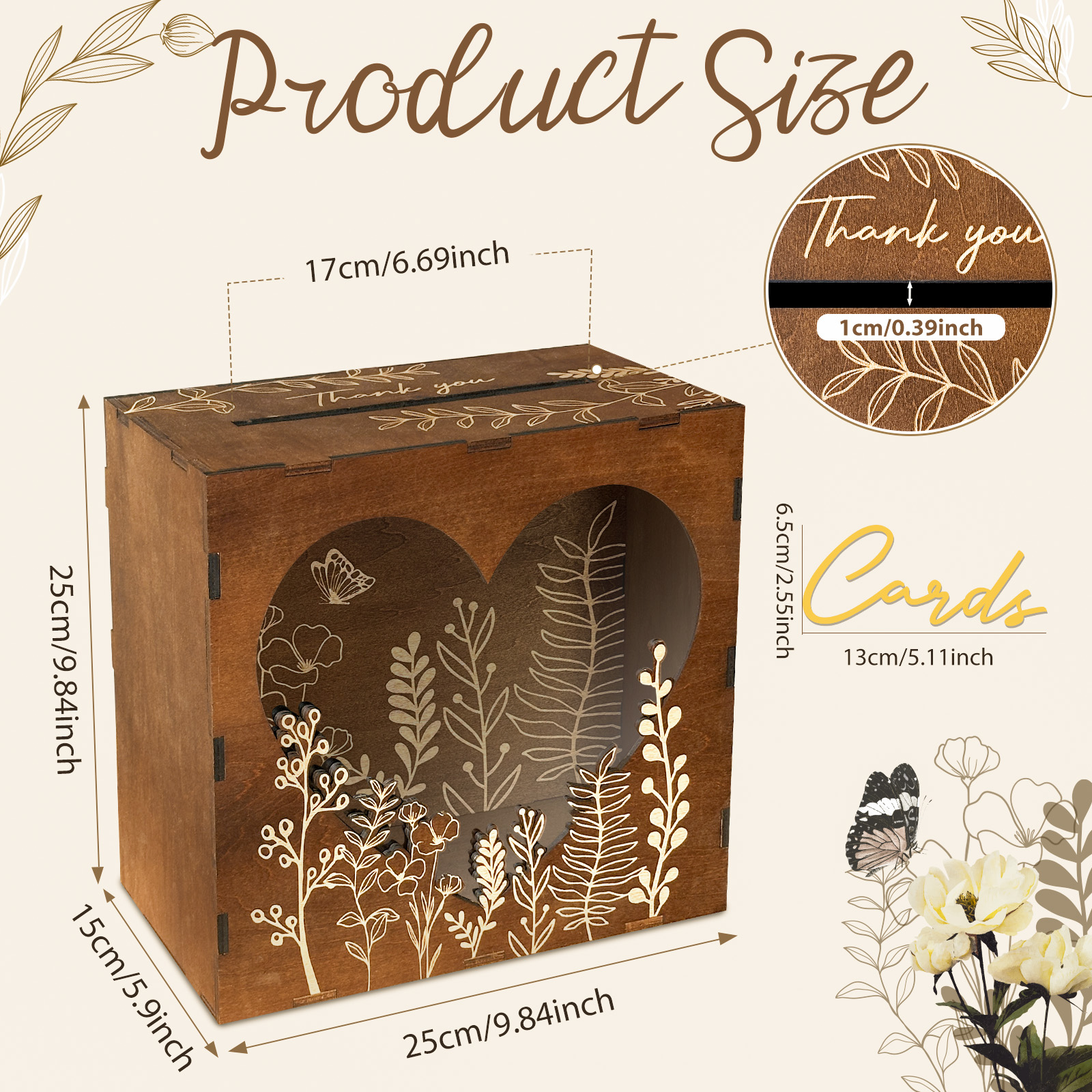OurWarm Heart Window Card Box, - Event Party Box avis et prix